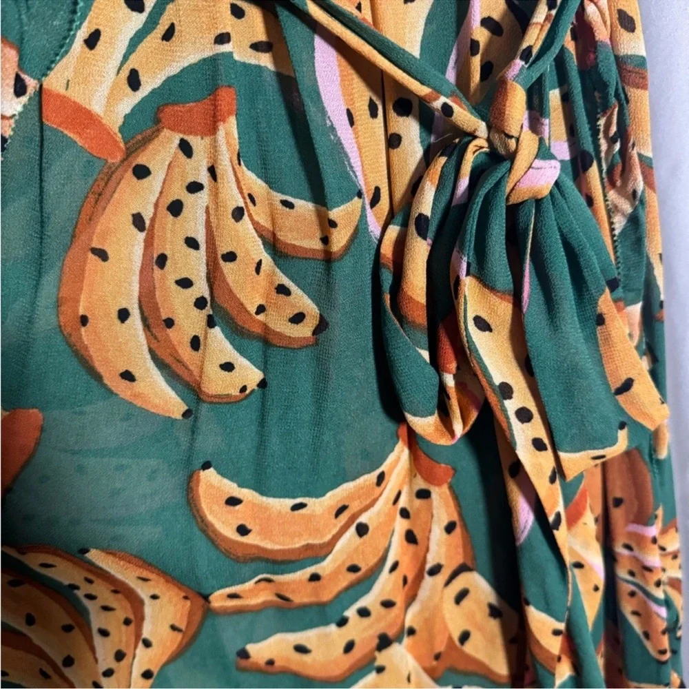 COPY - Farm Rio Raining Bananas maxi wrap dress. - Picture 4 of 7